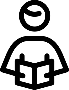 Boy Reading Stencil Svg Design File, Free Vectors File